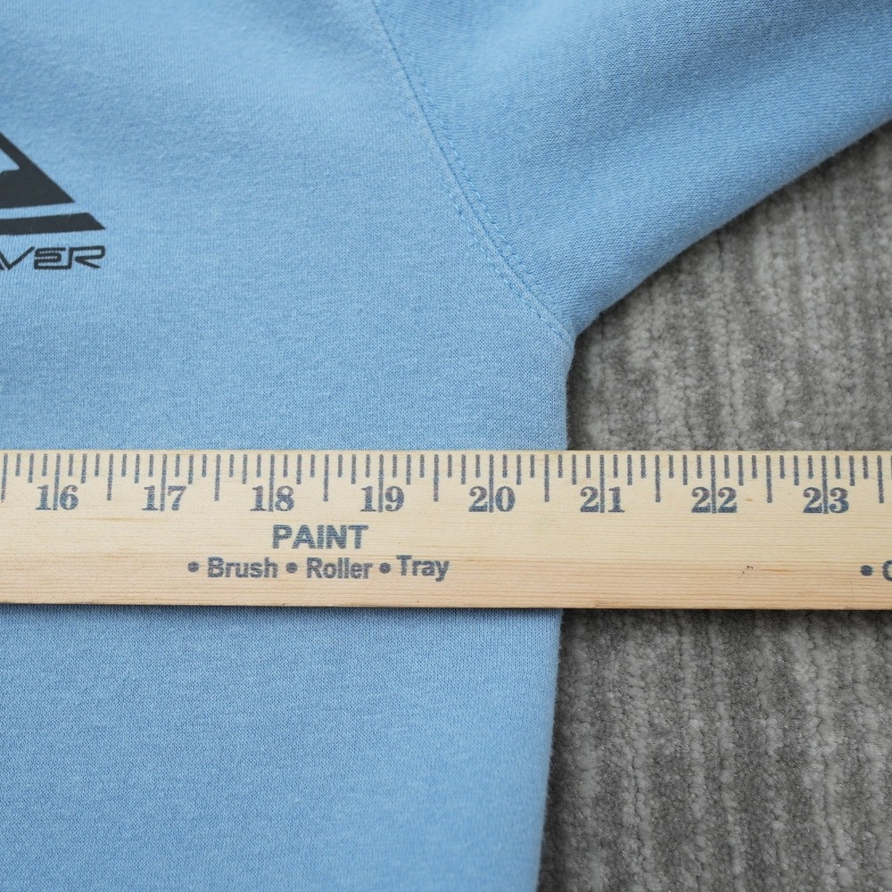 Quiksilver Sweatshirt Men Sky Blue Crewneck Logo Casual Pullover Soft Small - Picture 5 of 9